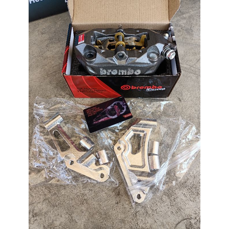 KALIPER BREMBO M3 SET BREKET CNC PNP SHOCK NINJA & GL MP TIGER