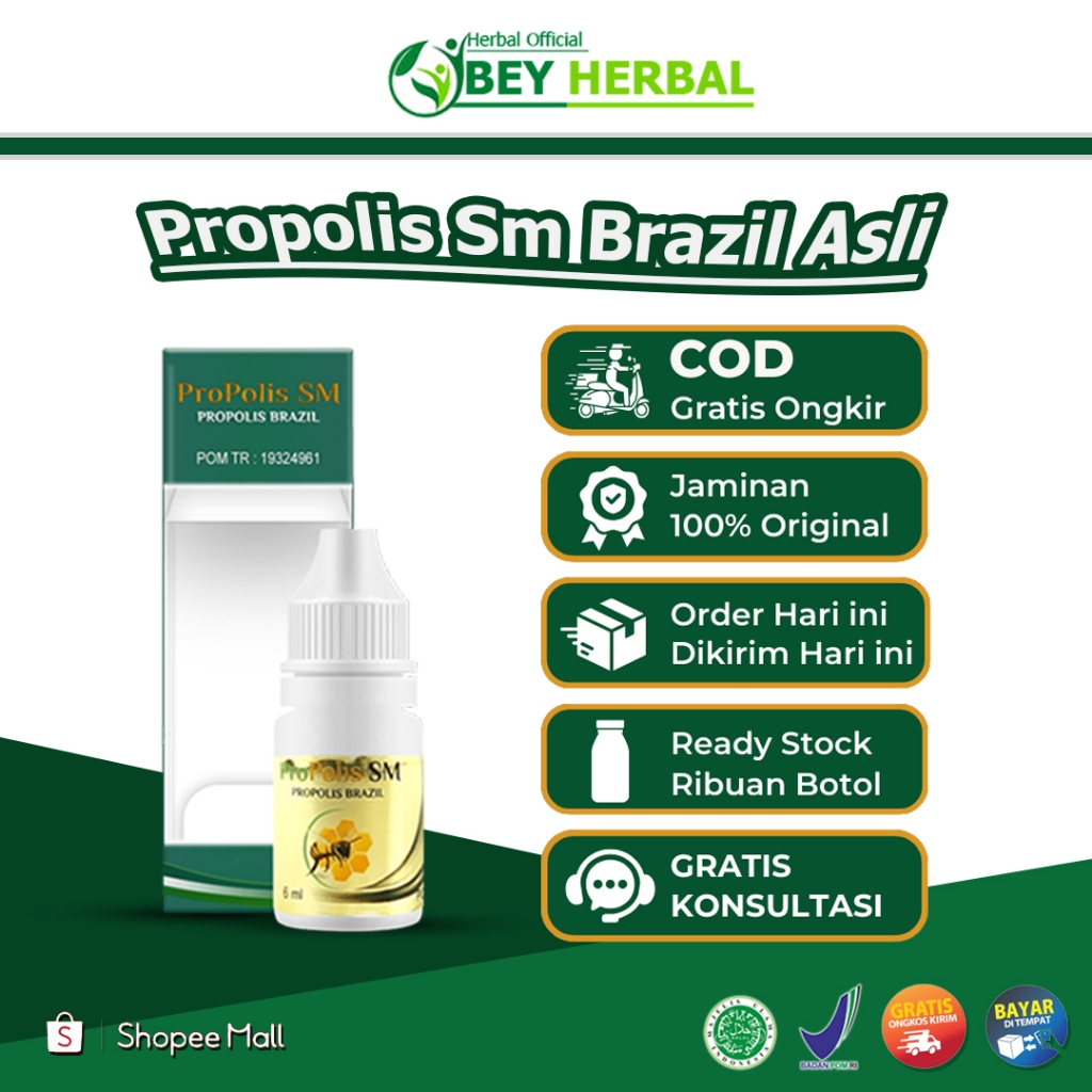 Propolis Sm Brazillian Obat Luka Bakar, Luka Diabetes, Luka Pasca Operasi, Luka Sobek, Luka Jaitan, 