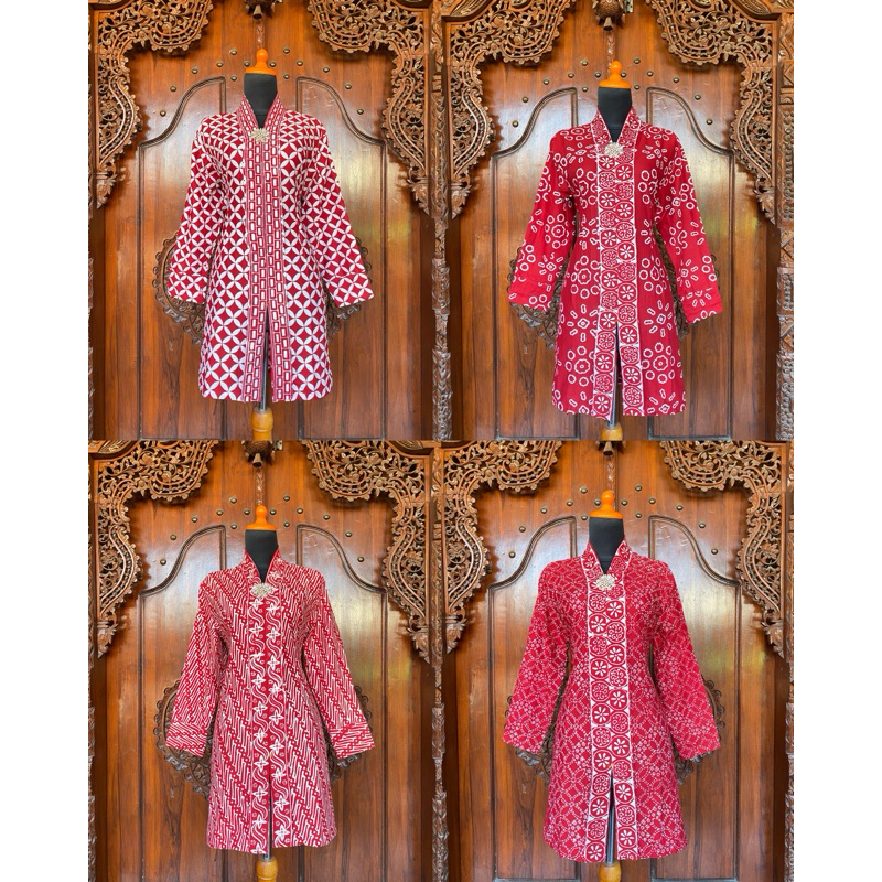 Kebaya Cap Series Merah putih • Kemeja Merah Putih • Kebaya cap merah putih • Kebaya wanita merah pu
