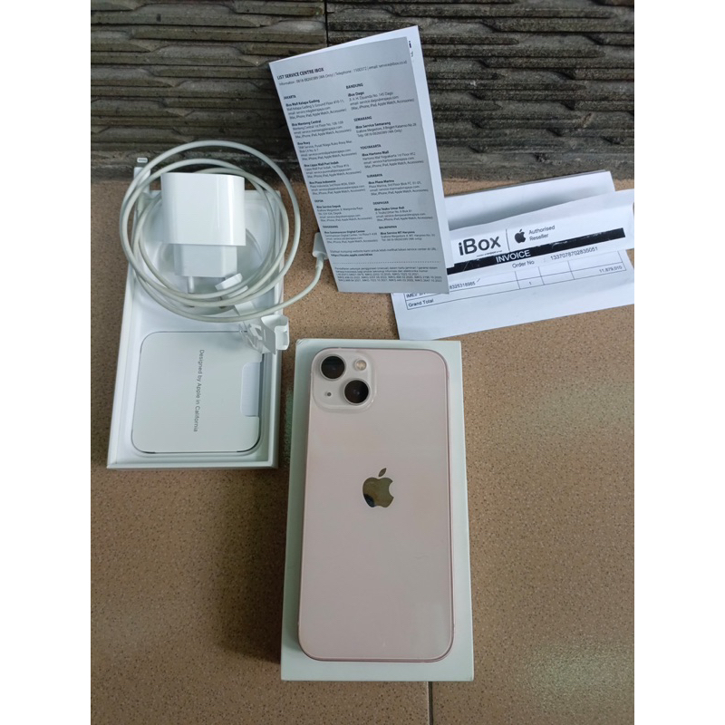 IPHONE 13 Pink 128gb SECOND ex IBOX pemakaian pribadi cewek