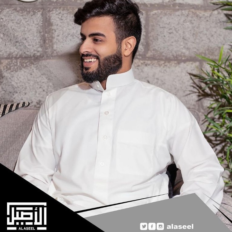 KODE U48H GAMIS SAUDI PREMIER  AL ASEEL NON MANSET  JUBAH AL ASEEL