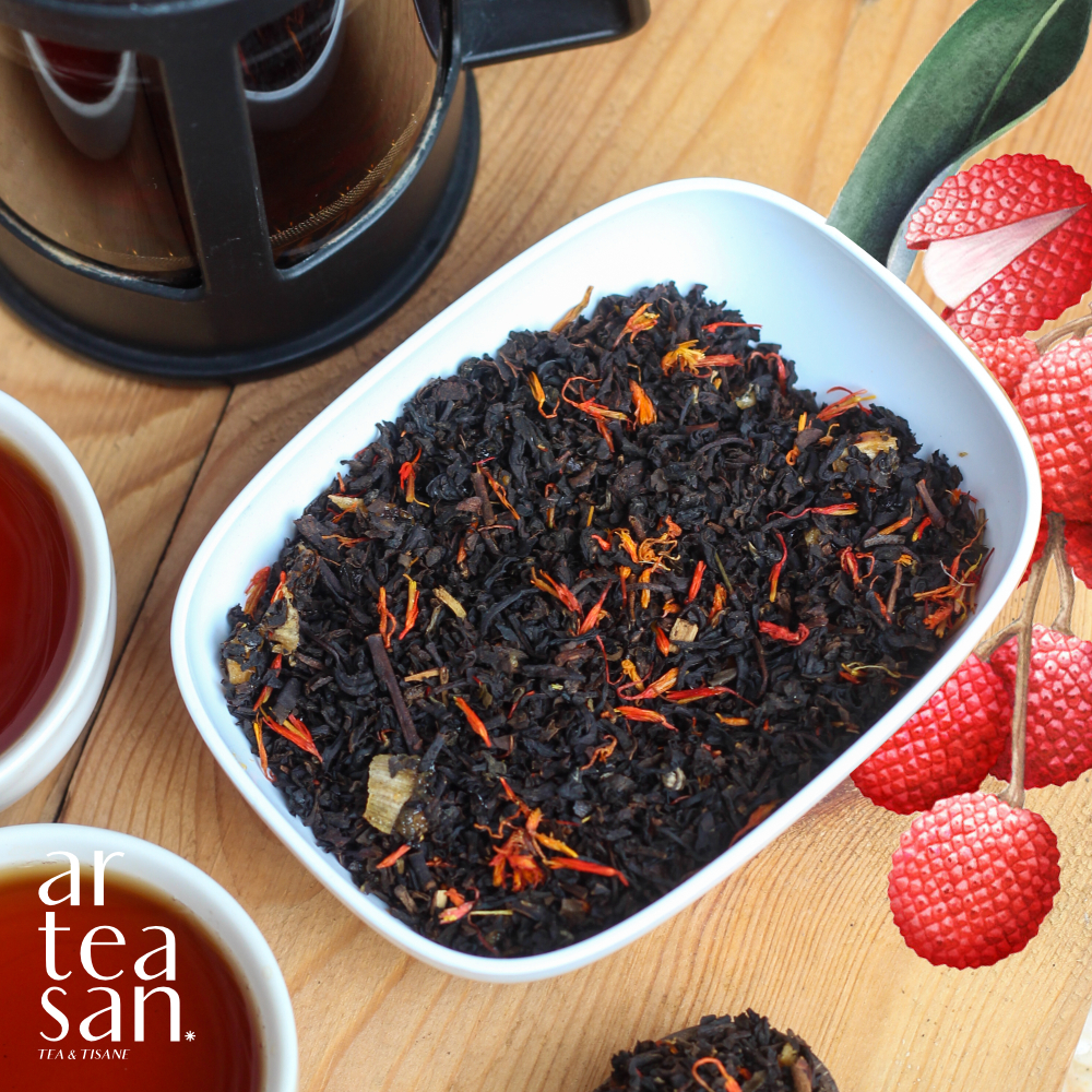 

Luscious Lychee - Tea Blend / Teh Hitam leci / Loose Leaf Tea - Daun Teh Utuh - Berbagai Ukuran