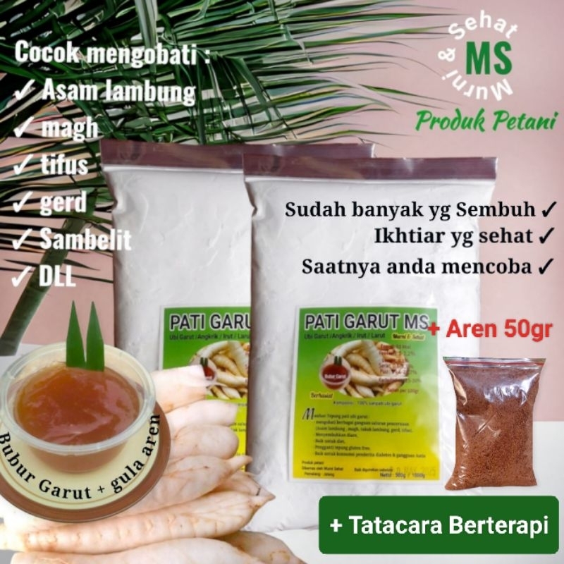 

TEPUNG PATI GARUT 1KG Free Aren 50gr / PATI IRUT / PATI ANGKRIK ( ASLI )