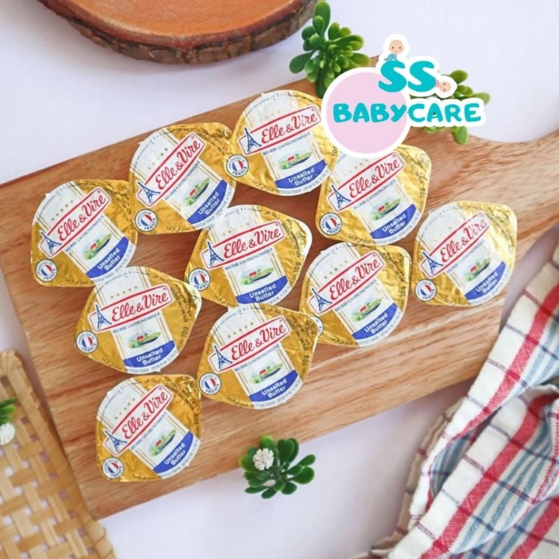 

Elle & Vire Unsalted Butter Miniportions 10gr - Lemak Tambahan MPASI