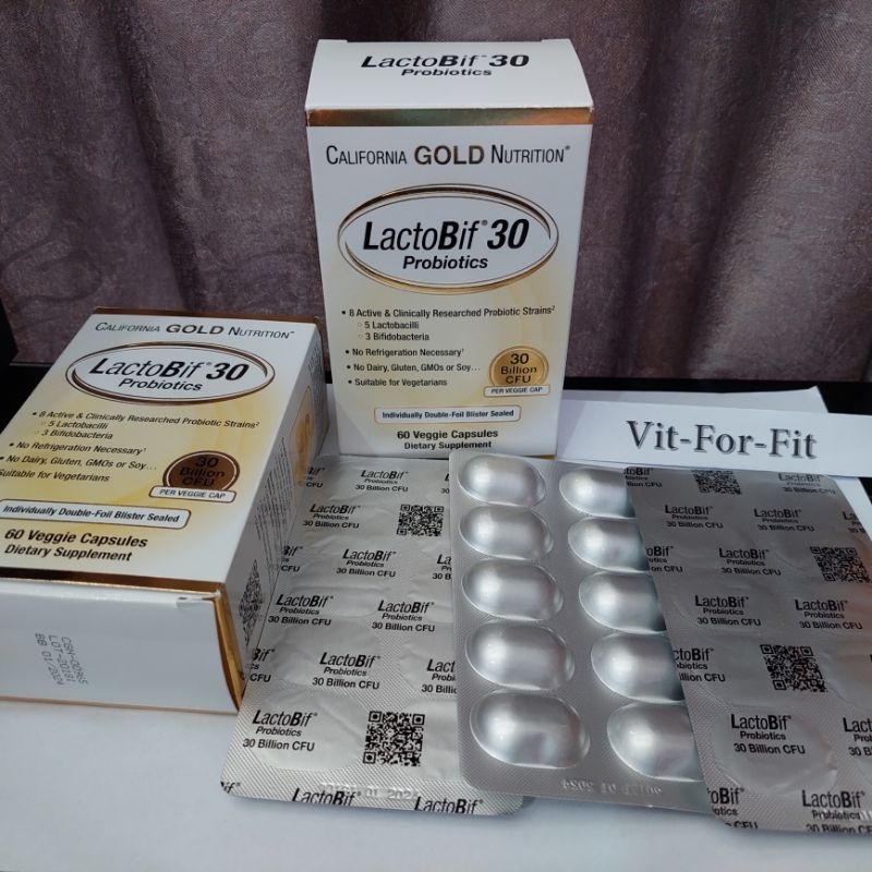 California Gold Nutrition Lactobif 30 Billion CFU Probiotics - 10 caps