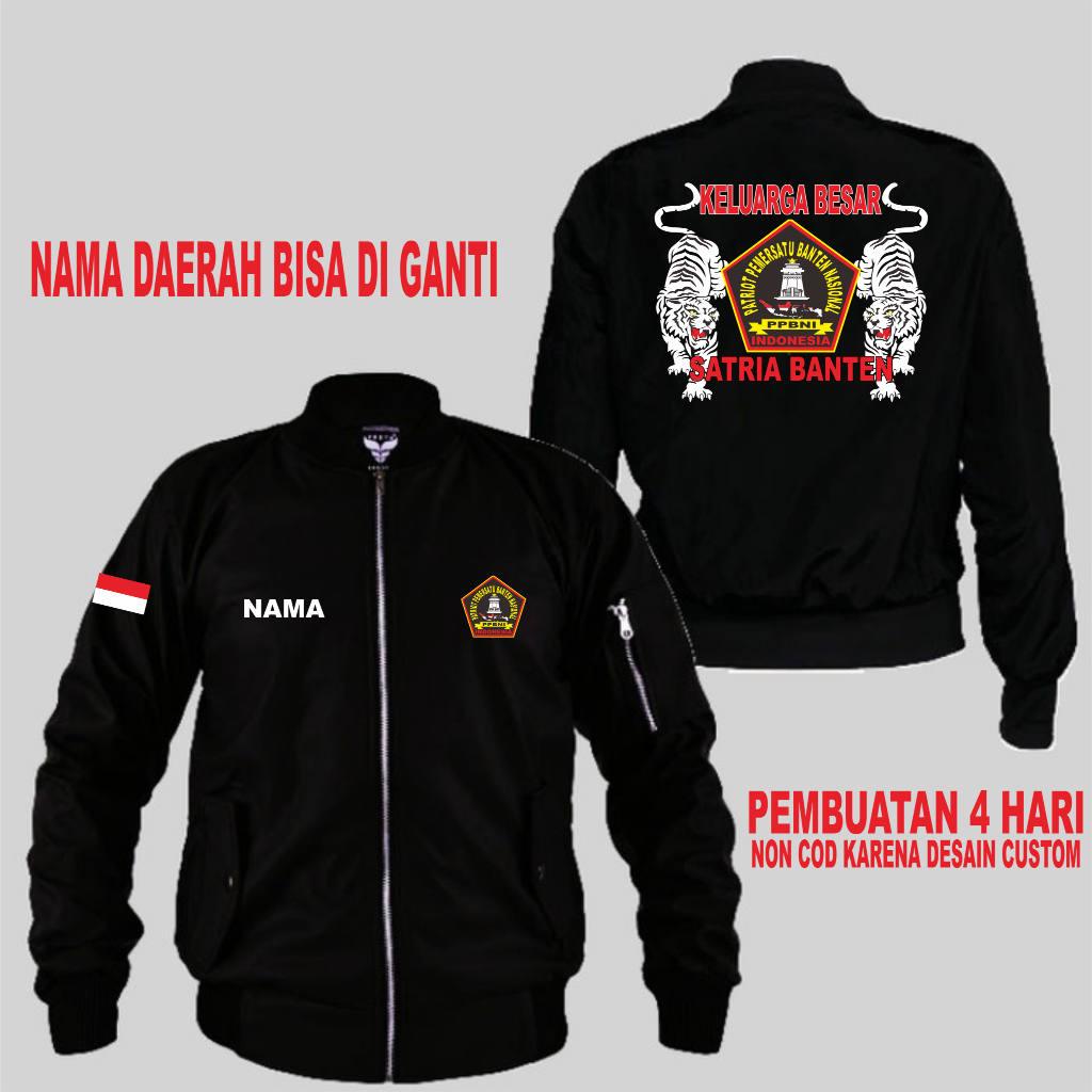 jaket bomber satria banten ppbni macan putih