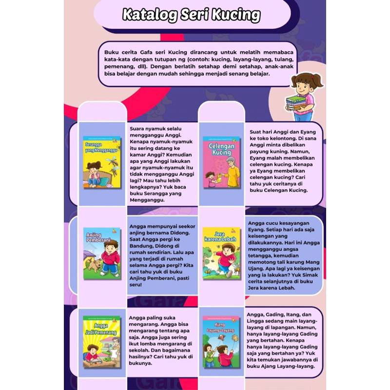 ABmart Seri Kucing Buku GafaBaca Gafa Baca Buku Anak TK PAUD Belajar Membaca Buku Cerita Anak