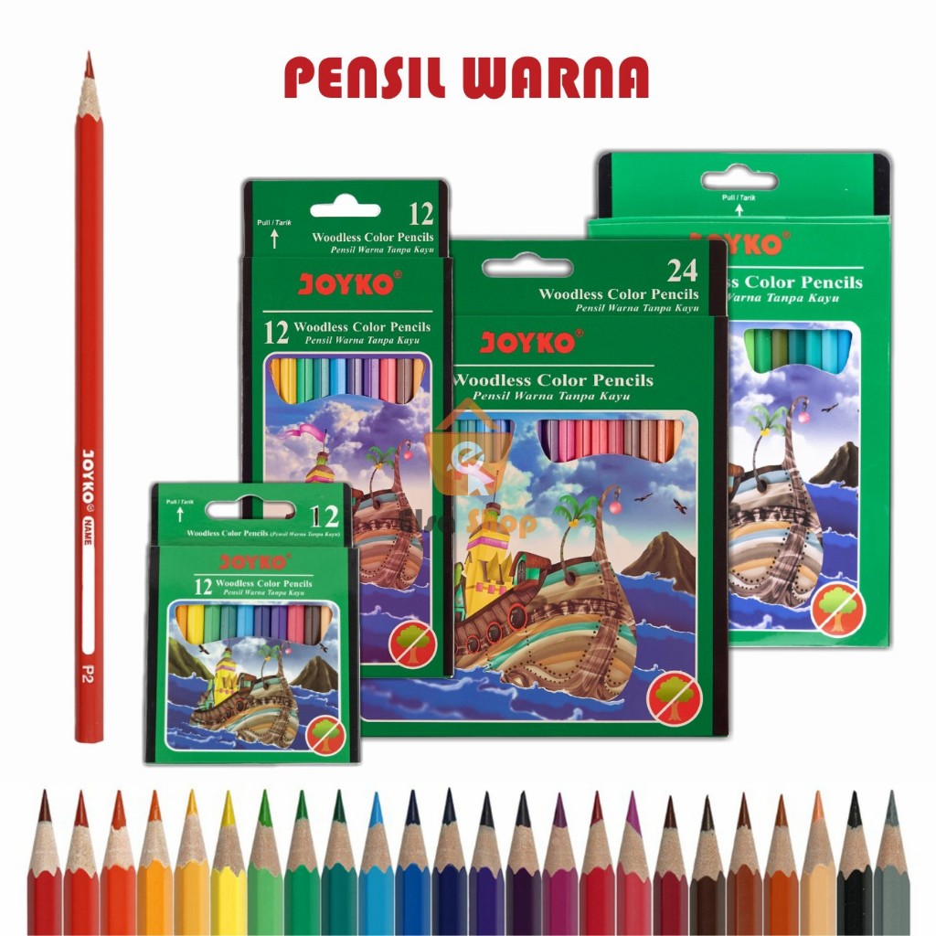 

Pensil Warna JOYKO - colored pencils (CP-107, CP-103, CP-104, CP-122)