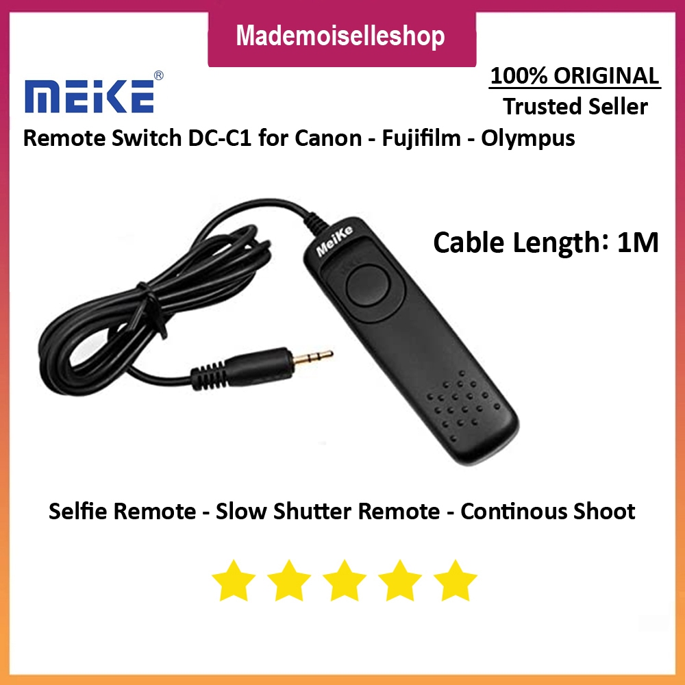 Meike Remote Shutter Kamera MC-DC-1 for Canon Fujifilm Olympus - Remote Kamera Canon 1200D EOS RP Fu