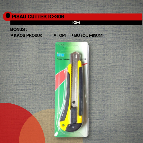 

Pisau Cutter IGM IC-306 Original Cutter Besar Cutter Pemotong Kertas Refill Cutter IGM Cutter Knife Isi Ulang Pisau Cutter Terbaru Terlaris