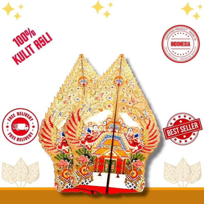 Wayang Alusan Kulit Kerbau Asli Gunungan Kayon Jumbo 80cm Standar Dalang