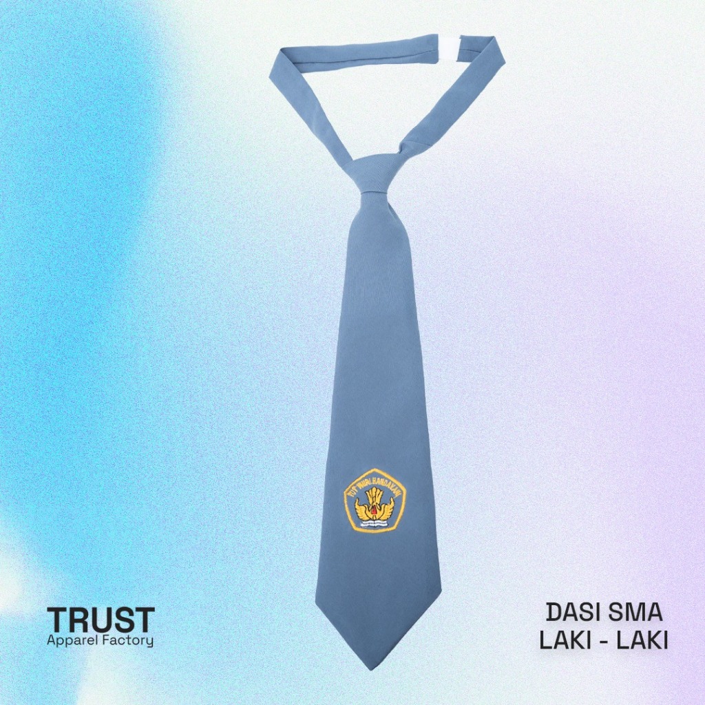 Trust Apparel Factory - Dasi SMA / Dasi Sekolah SMA / Dasi Logo Bordir Laki - Laki