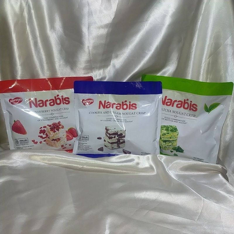 

NARABIS nougat 200gr/Cookies and Cream/Matcha/Strawberry Nougat crisp