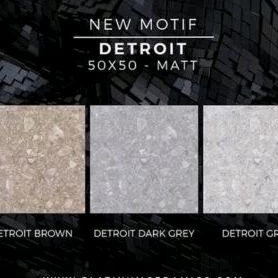 Keramik 50 x 50 Detroit-pt( motif terrazo teras kasar exotic) kw 1