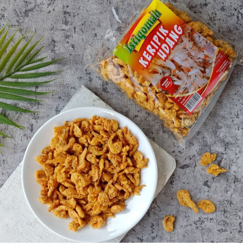 

keripik kripik udang besar udang rebon istiqomah gurih renyah