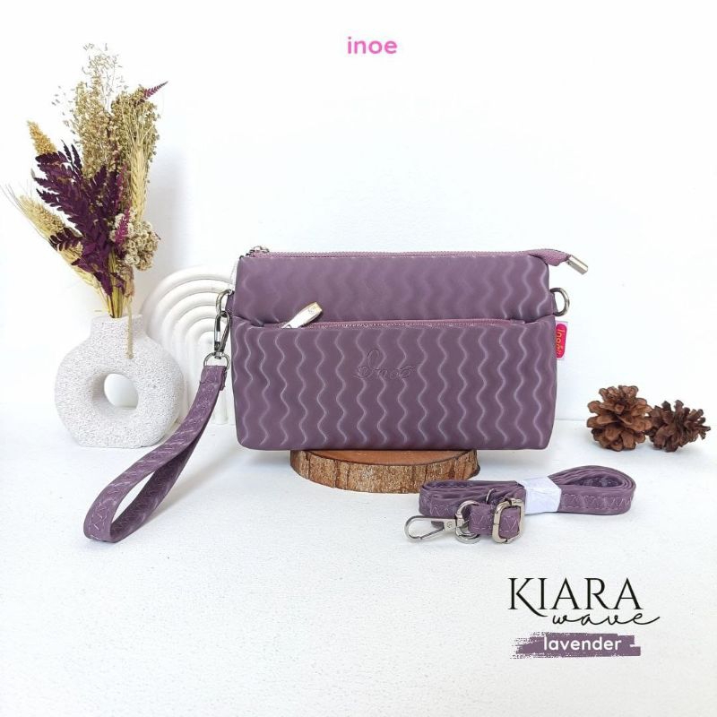 COD ✅ Tas selempang Kiara wave by inoe/ Slingbag Kiara wave bahan Chocoly motif 3D/tas wanita terlar