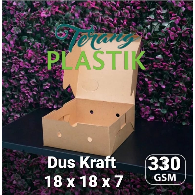 

Dus Nasi Kraft 18 x 18 / kotak catering Non Laminasi @ 100lbr