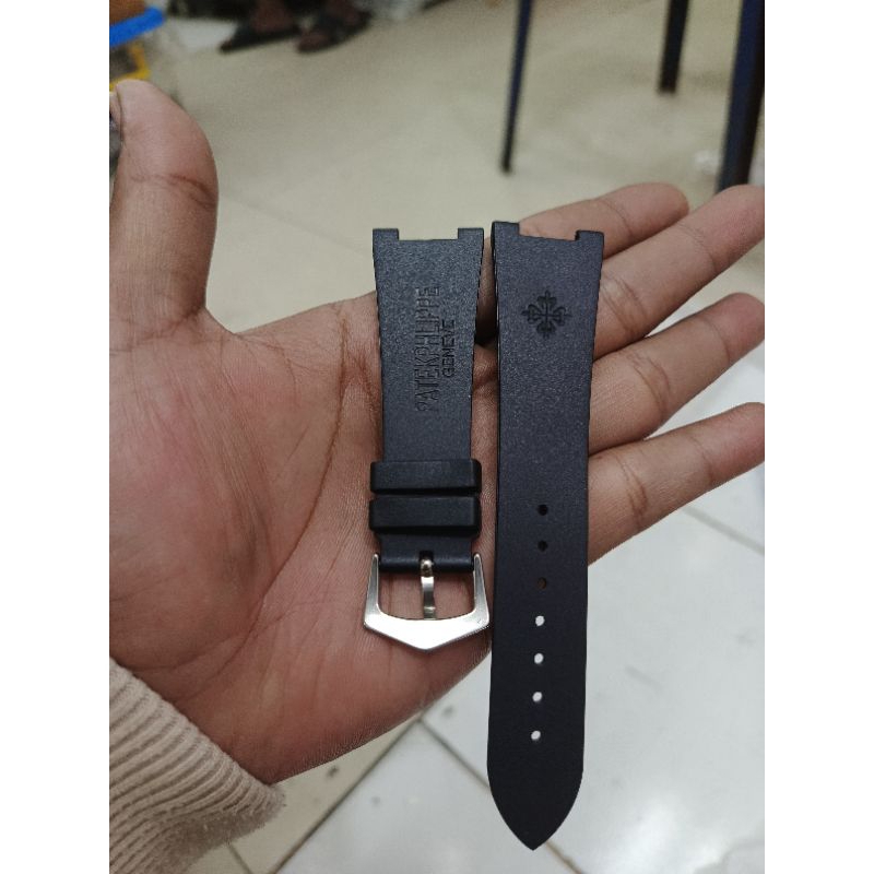 RUBBER STRAP TALI JAM PATEK PHILIPPE HITAM
