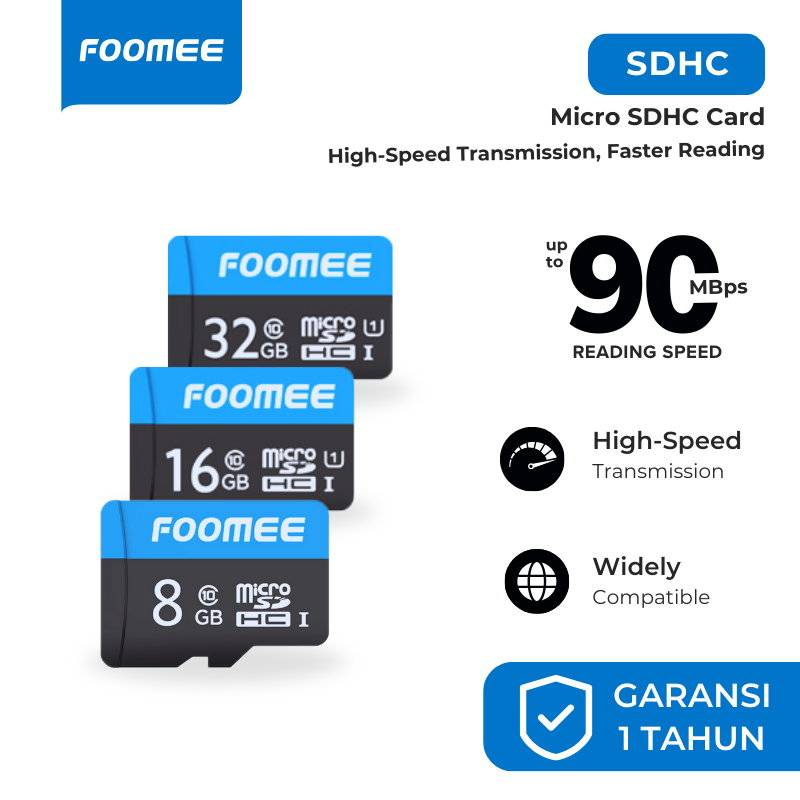 Foomee Kartu Memori Micro SDHC Card 8GB/16GB/32GB