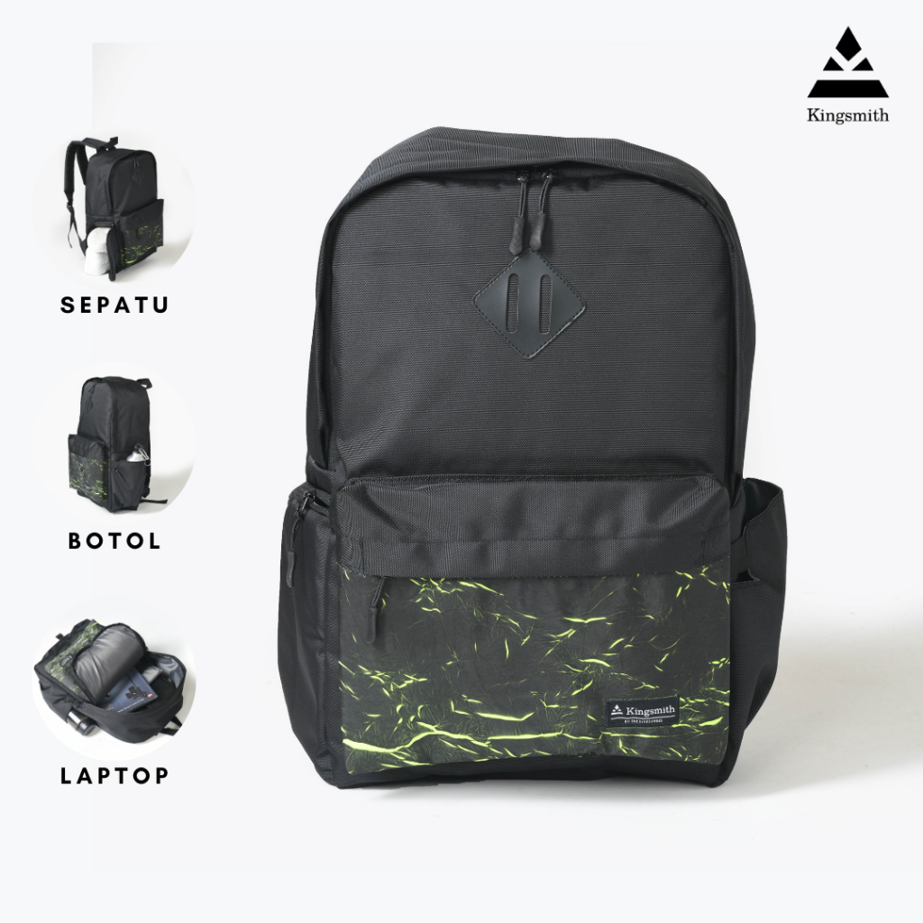 Kingsmith Blade series Stabillo New Smart Backpack Tas Laptop Tempat Sepatu