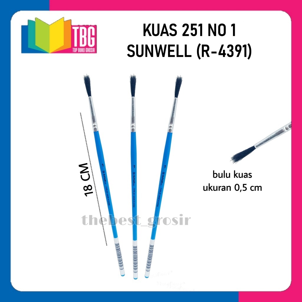 

1 PCS KUAS 251 NO 1 SUNWELL ROUND PAINT BRUSH LUKIS KECIL (R-4391)