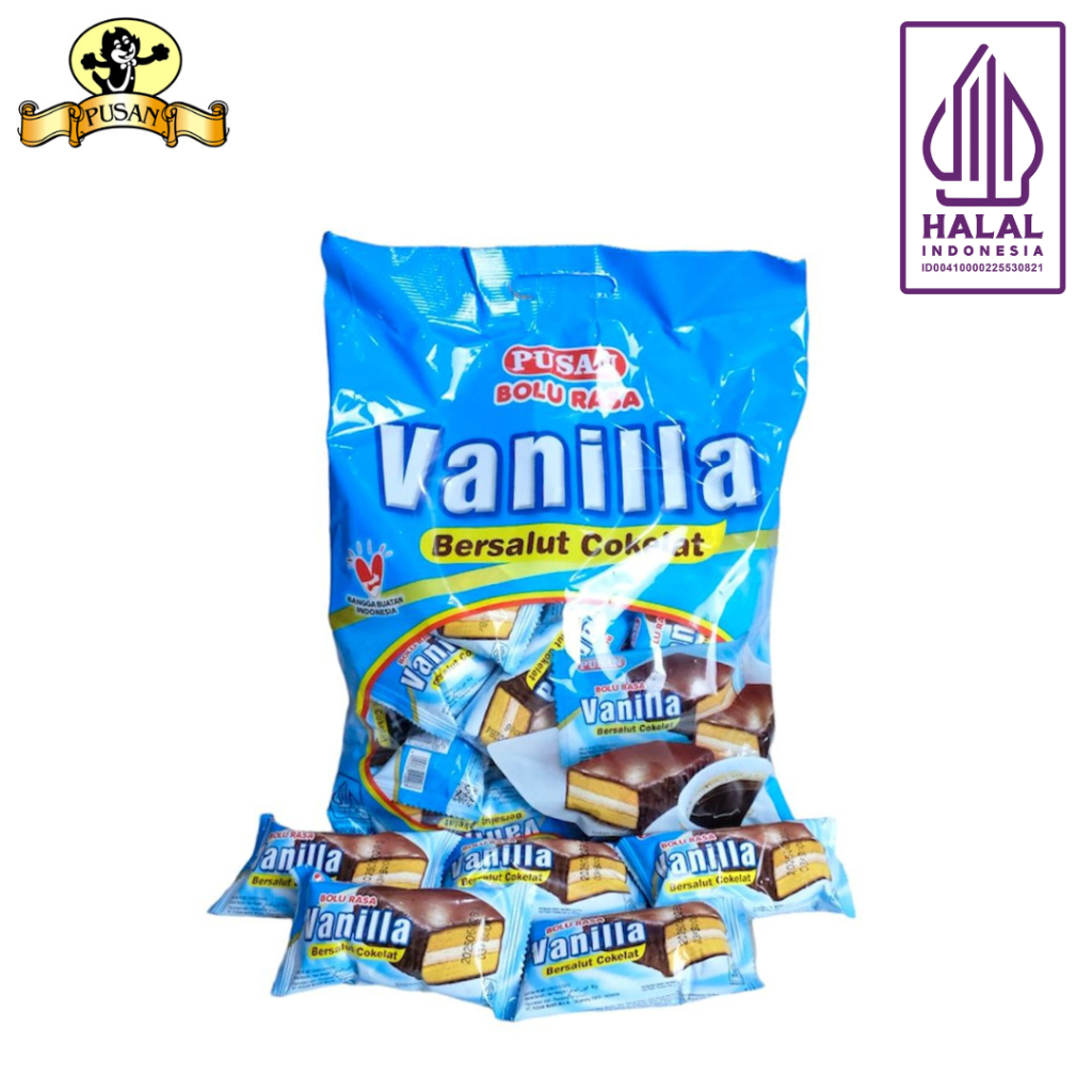 

PUSAN BOLU BERSALUT COKELAT RASA VANILLA / STROBERI 320gr ISI 20pcs