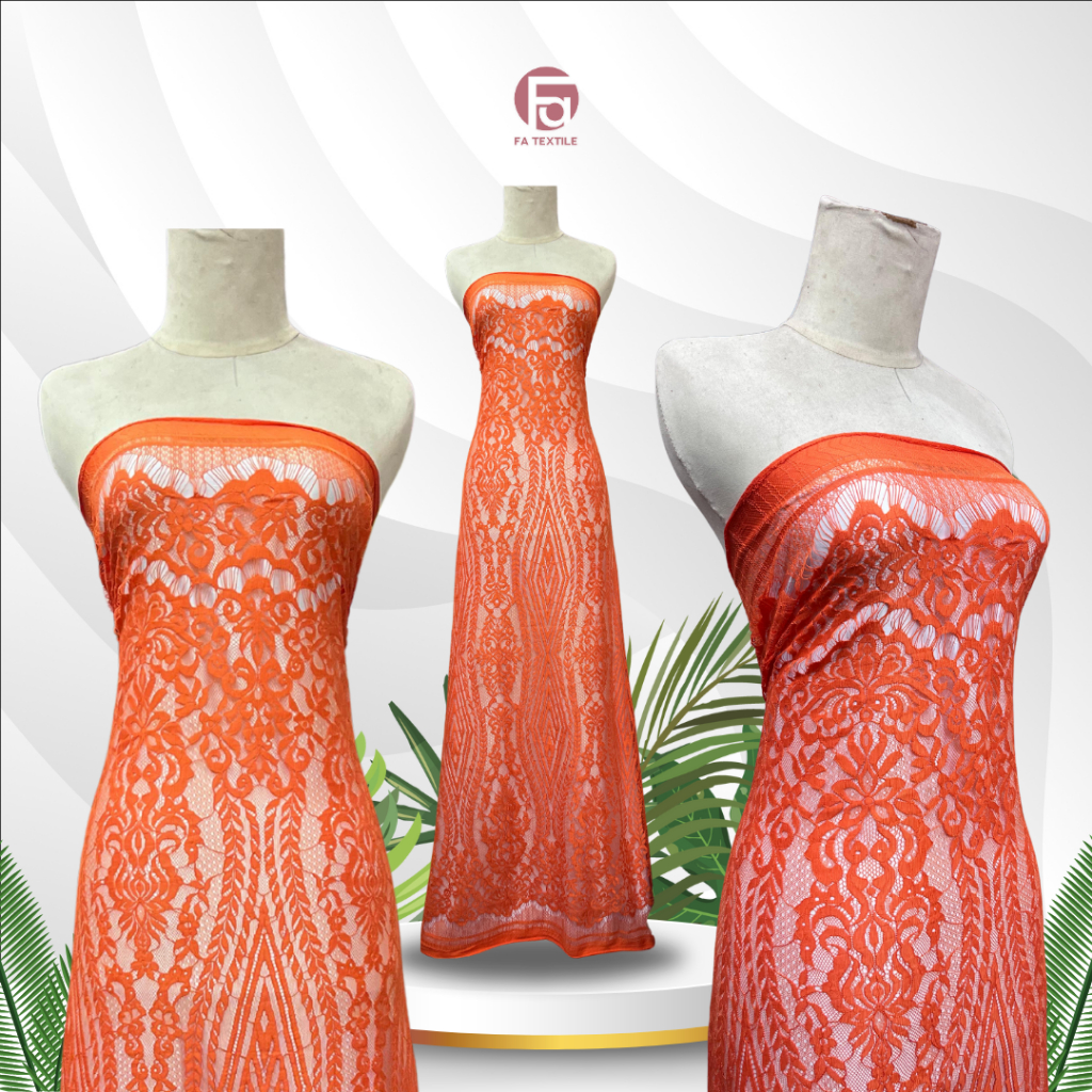 Kain Kebaya Brukat Semi Perancis Motif Zuhair Murad Brukat Semi Franc