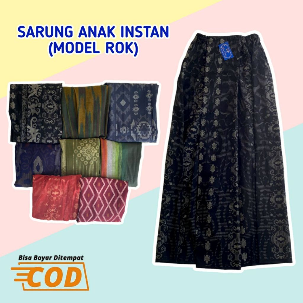 Sarung Instan Anak Laki Laki / Sarung Anak Instan Model Rok / Sarung Batik Anak Model Rok / Sarung A