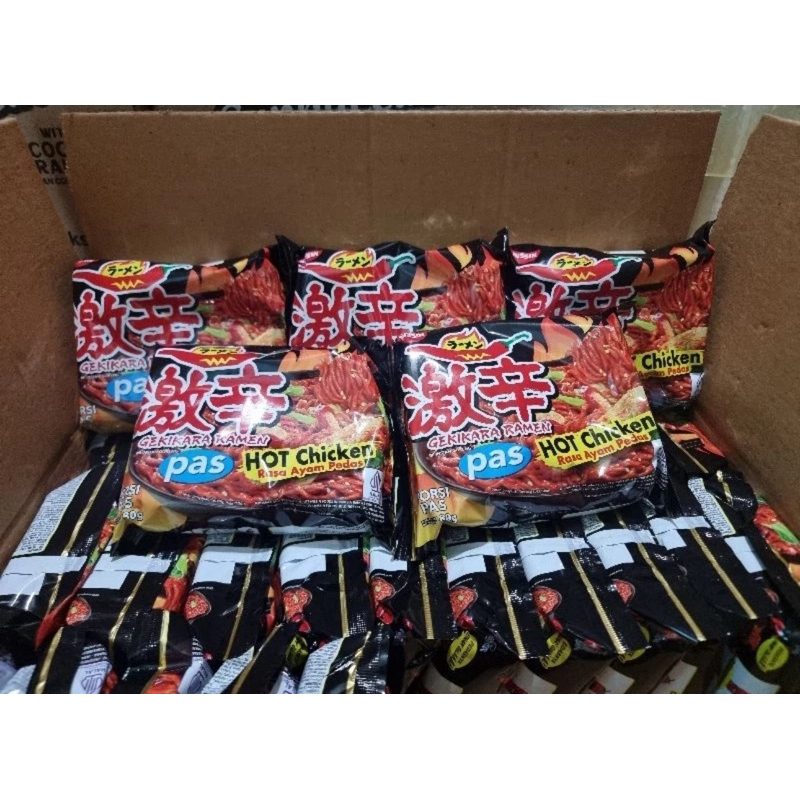 

Nissin Gekikara Ramen Hot Chicken / Rasa Ayam Pedas ( satu dus isi 30 bungkus )