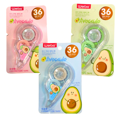 

Correction Tape Weibo WB-8326 Avocado Tipe-x Kertas Impor Set Alat Tulis