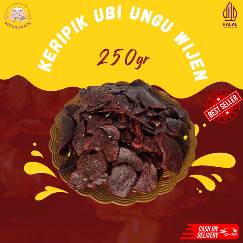 

Keripik Ubi Ungu Manis Original wijen Kemasan 250 gr