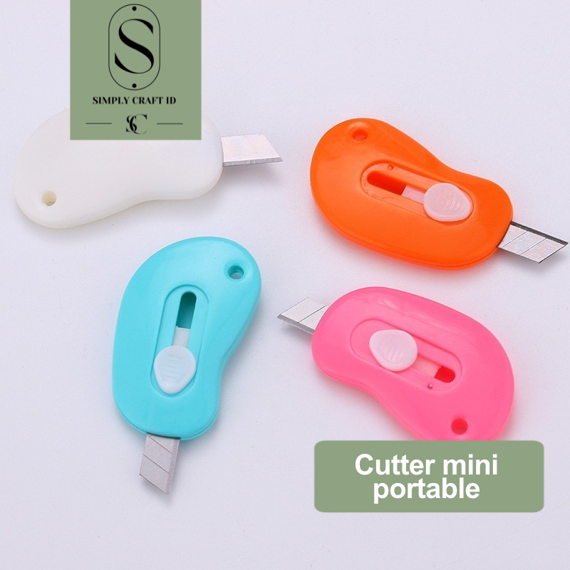 

Simply Craft ID - Cutter Mini Portable Bentuk Oval Mini Cutter Polos Travel Kit Pemotong Kertas Paper Cutter Lucu Bentuk Awan Warna Pastel