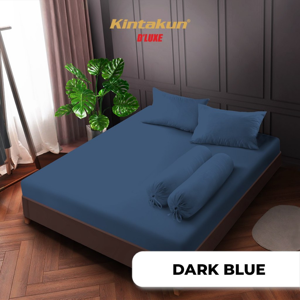 Sprei Kintakun D'luxe Motif Polos Uk 200x200 Tinggi 30 Cm Super King Tinggi 30cm