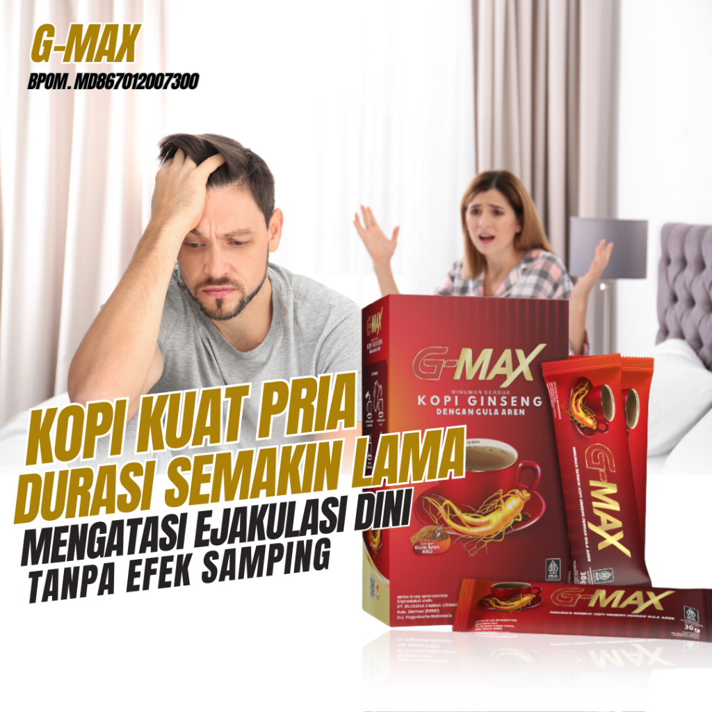 

KOPI G MAX ORIGINAL KOPI GINGSENG STAMINA PRIA DEWASA KUAT TAHAN LAMA 10 SACHET BERKUALITAS TANPA EFEK SAMPING