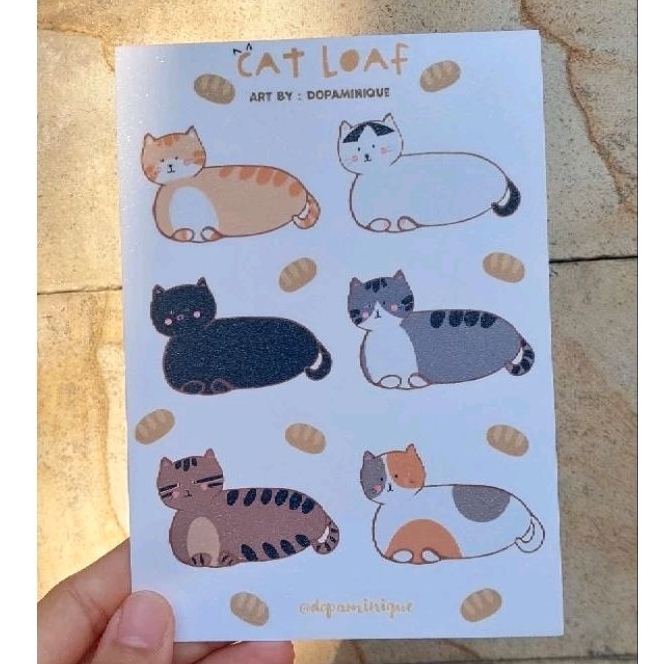 

Sticker vinyl glitter cat loaf