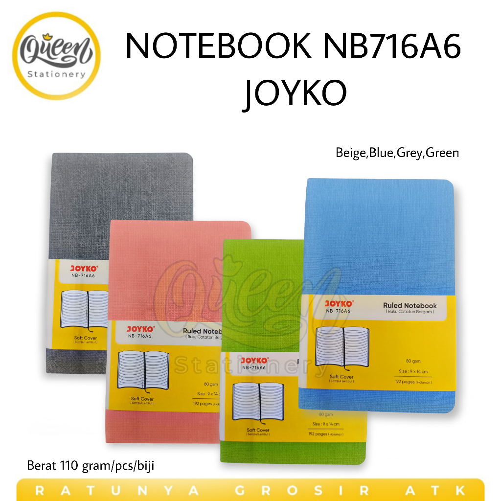 

1 PCS NOTEBOOK NB716A6 JOYKO BUKU CATATAN / BUKU DIARY