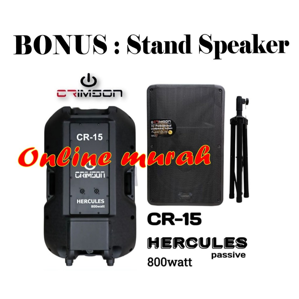 speaker pasif-pasif 2 buah crimson cr15 / cr 15 hercules 800 watt 15''