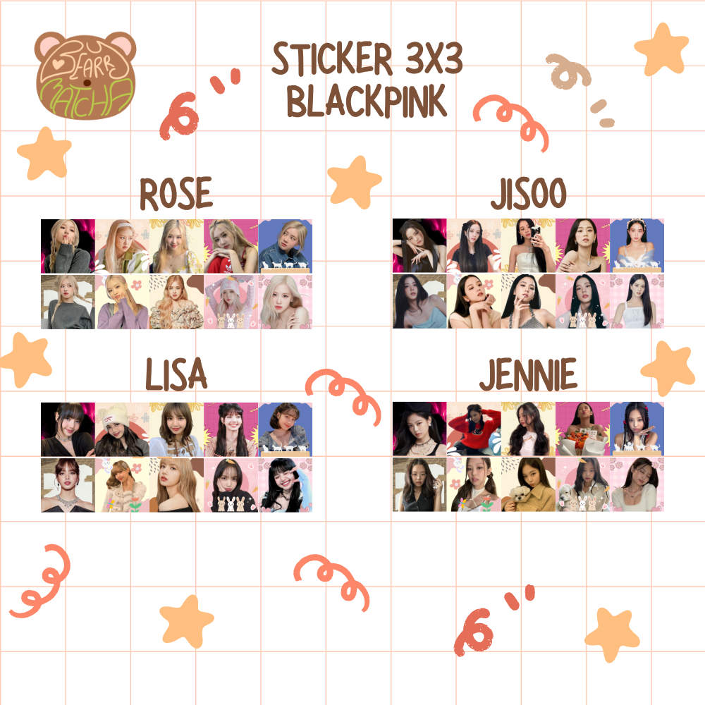 

[READY STOCK] isi 50 pcs sticker BLACK PINK