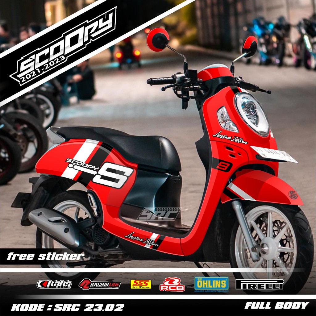 COD Sticker Decal Full Body Honda Scoopy Prestige 2020 2021 2022 20213 2024 Sticker Full Body Scoopy