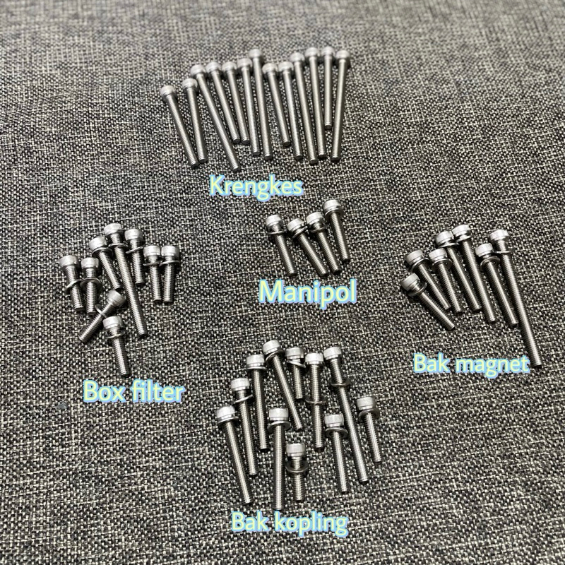 BAUT MESIN RX KING L STAINLESS FULL SET BAUT MESIN RX KING FULL SET STENLIS