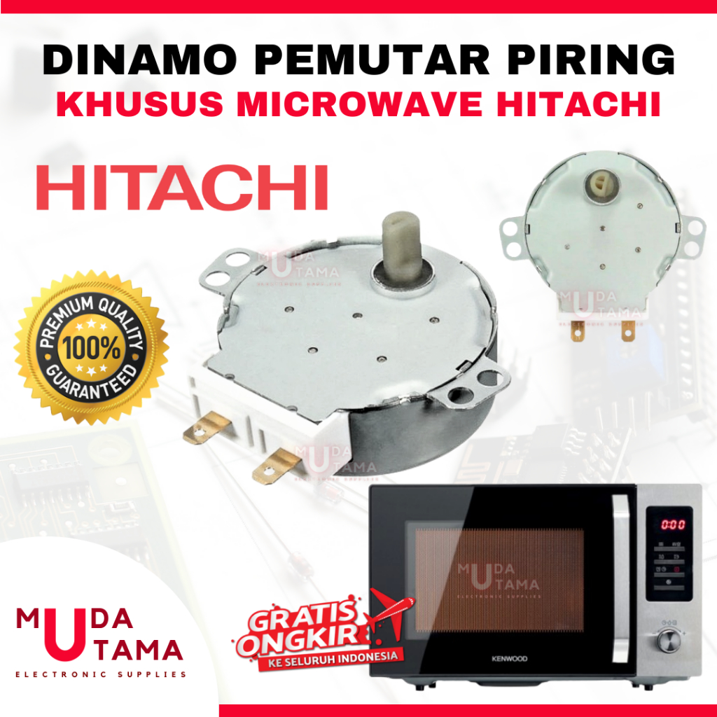 DINAMO PEMUTAR PIRING MICROWAVE HITACHI | PUTARAN PIRING MICROWAVE HITACHI | MOTOR PEMUTAR PIRING HI