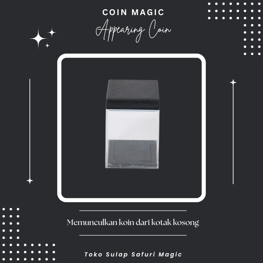 Alat Sulap Appearing Coin Box - Sulap Koin - Coin Magic - Trik Koin - Toko Sulap