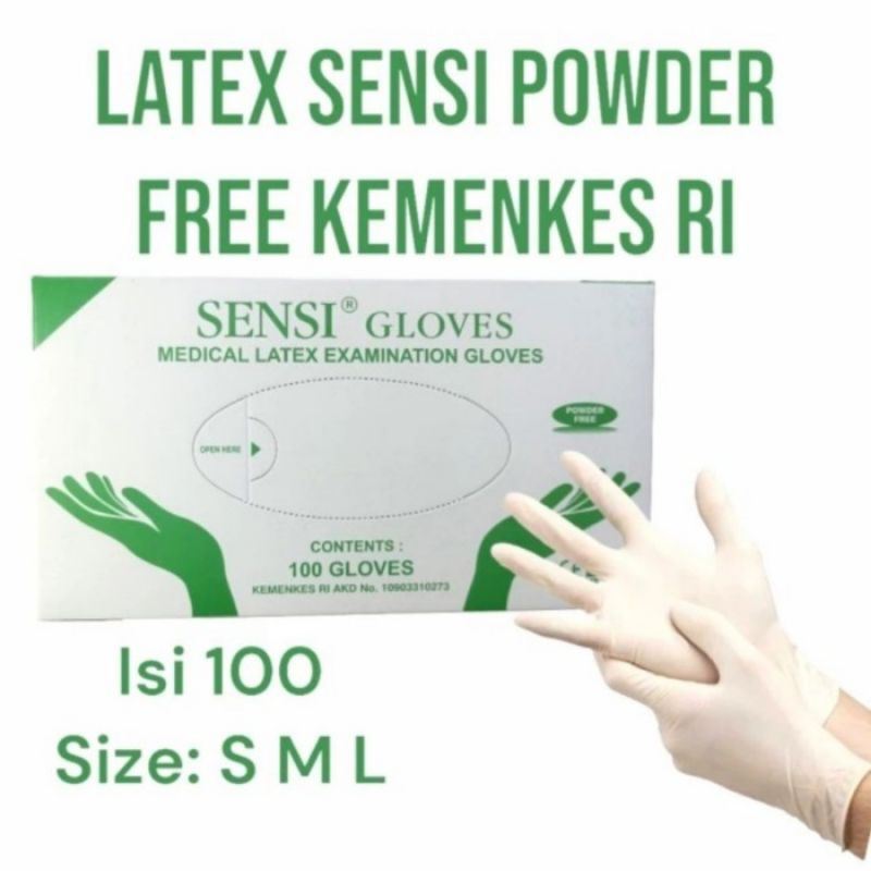 Medical Latex Sensi Free Powder Examination Gloves
