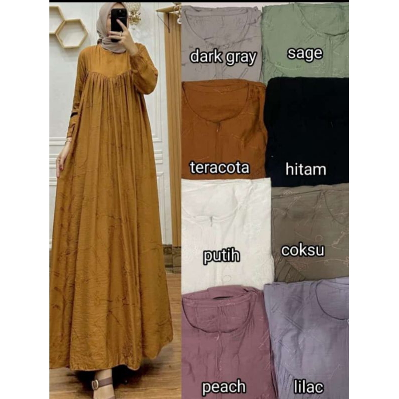 gamis pololinen bordir
