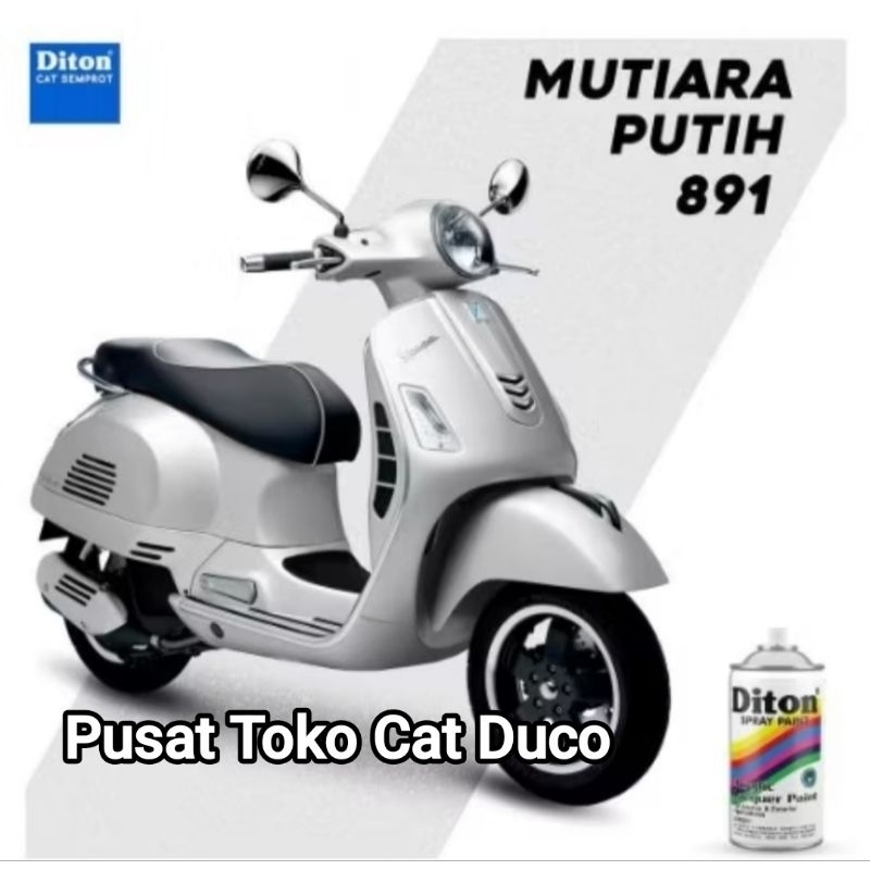 Cat Pylox Diton Mutiara Putih 891 putih pearl Mengkilap Glossy 300cc