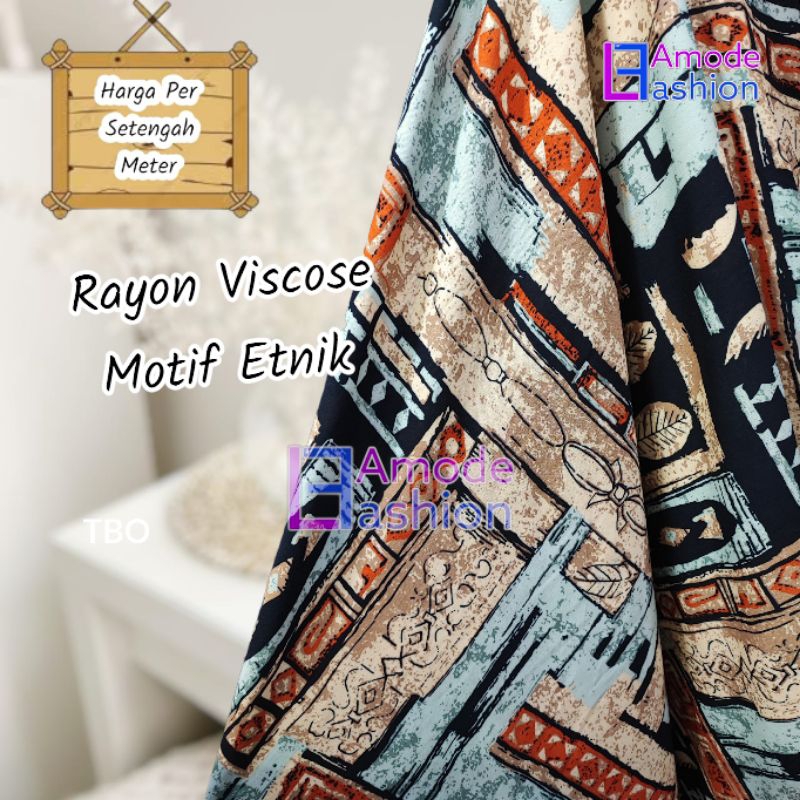 Kain Rayon Viscose Motif Etnik
