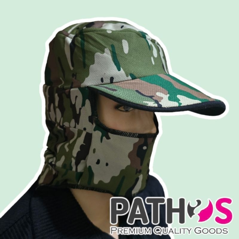 Topi Pancing Jepang Masker Motif Army Loreng