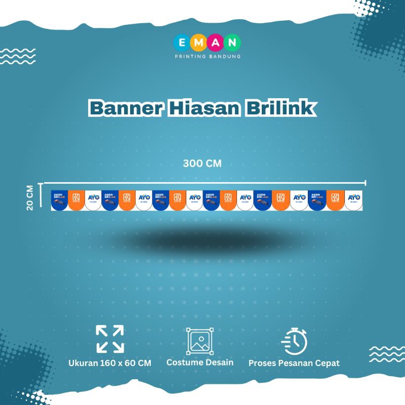 Spanduk Renda Hiasan Konter Brilink Costume Desain