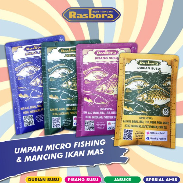 Larismanis Umpan ikan mas Rasbora Jasuke Spesial Amis Durian Susu Pisang Susu Kemasan 65gr