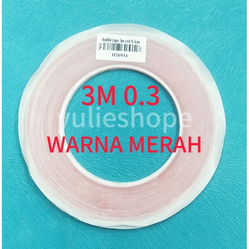 

DOUBLE TAPE 3M WARNA MERAH (0.3)